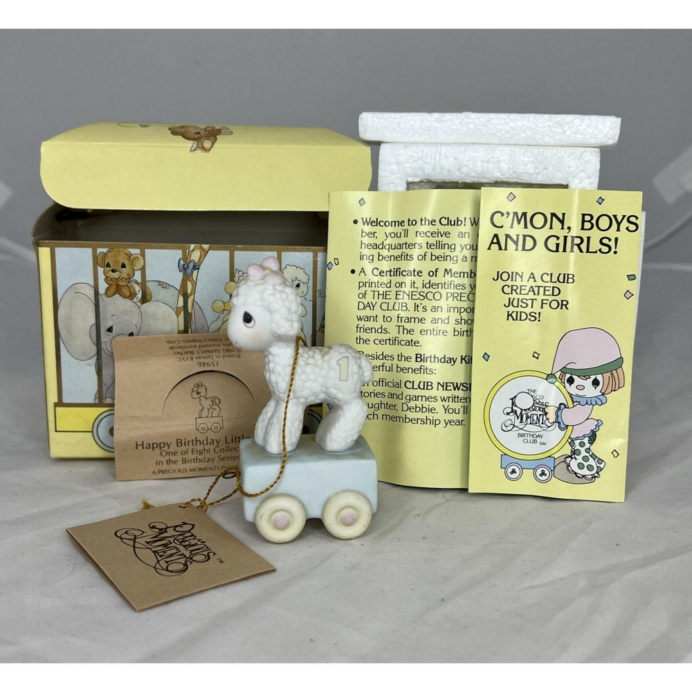 Precious Moments Figurine Happy Birthday‎ Little Lamb #15946 Box Papers Gift